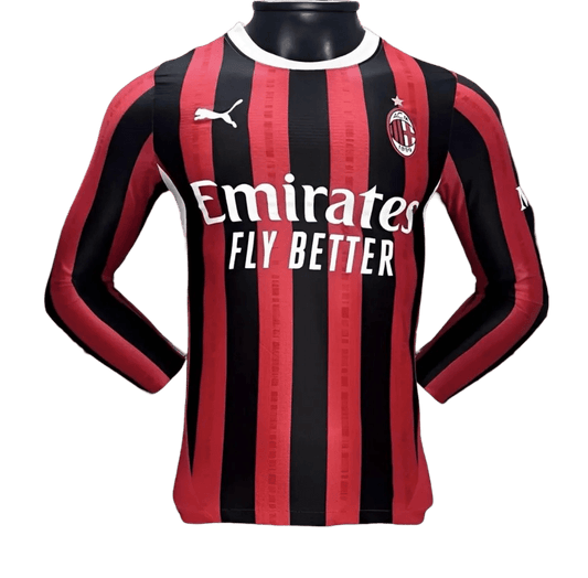 AC milan long sleeve jersey 24/25 player version professional athletic construction rossoneri LEAKITS Store
