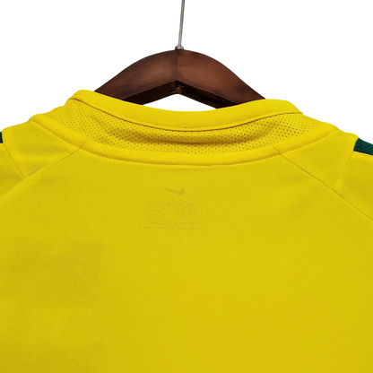 Brazil jersey 2002 home yellow world cup champions ronaldinho era authentic