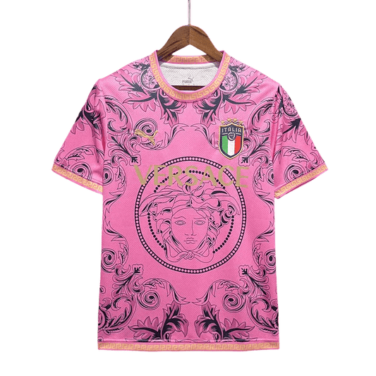 Italy versace kit pink edition 2024 baroque luxury Azzurri fashion collaboration LEAKITS Store