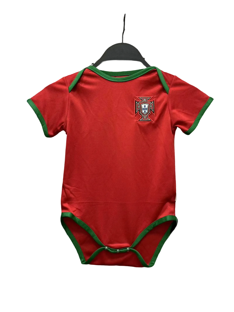 Portugal 2024/25 Home Baby Football Outfits Red - LEAKITS