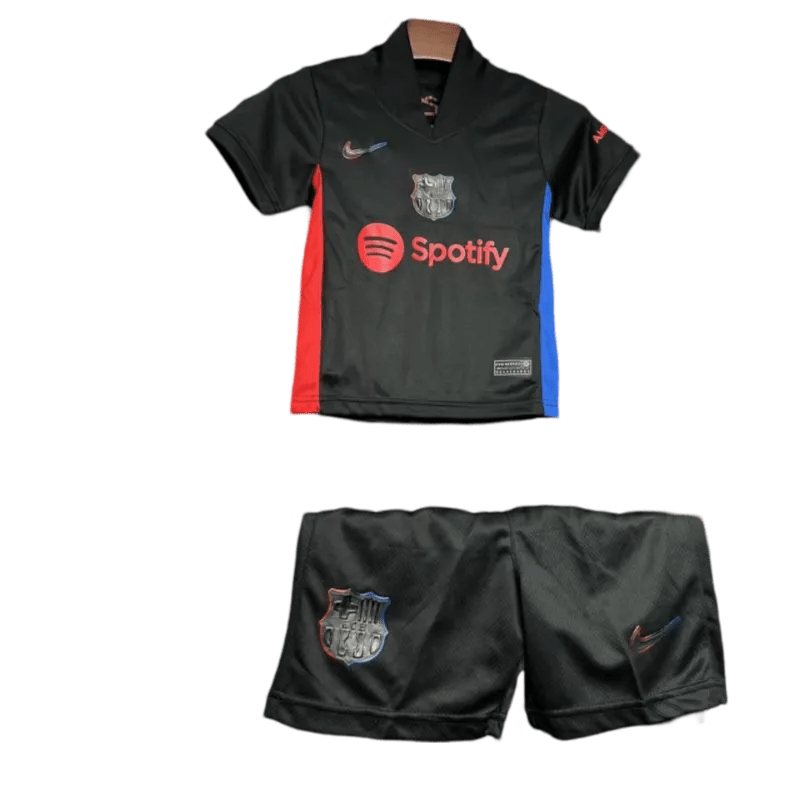 Barcelona Kids Jersey Away 2024/25 Black - LEAKITS