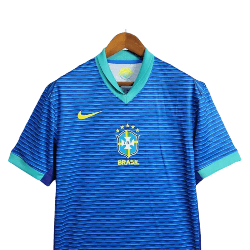 Brazil away football kit 2024 blue version selecao copa america authentic heritage