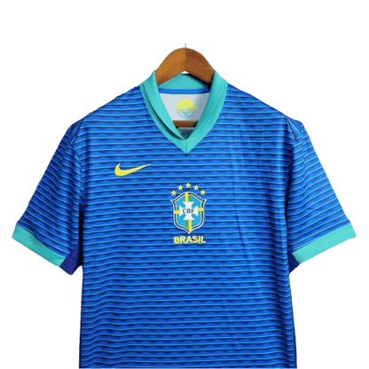 Brazil away football kit 2024 blue version selecao copa america authentic heritage