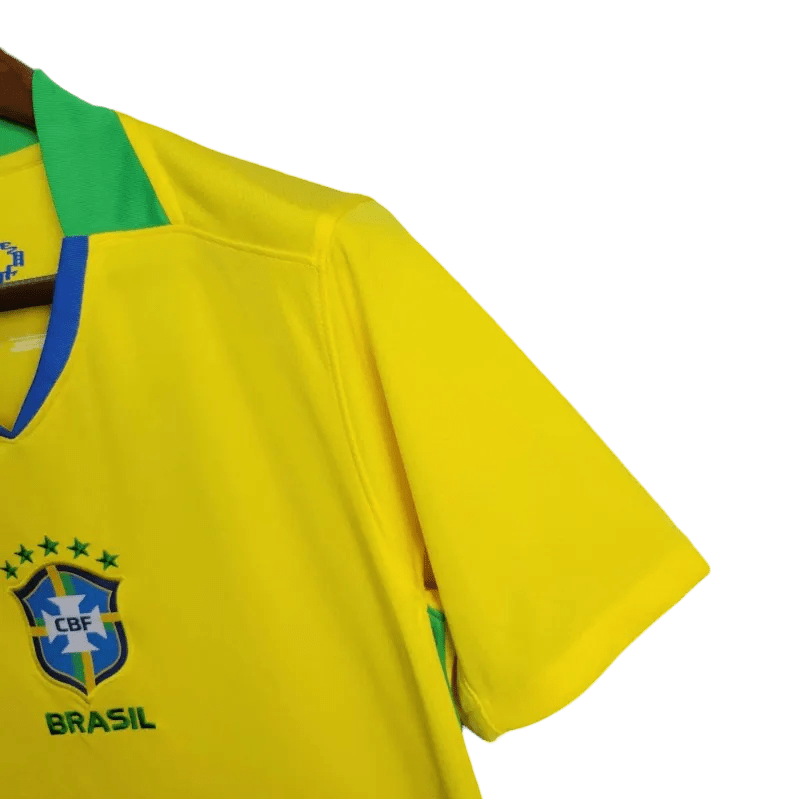 Brazil soccer team jersey 2024 home fan version yellow traditional team design