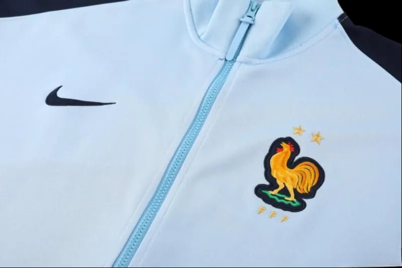 2024 France Light Blue Full Zipper Jacket + Long Pants | GoatGears Store - LEAKITS