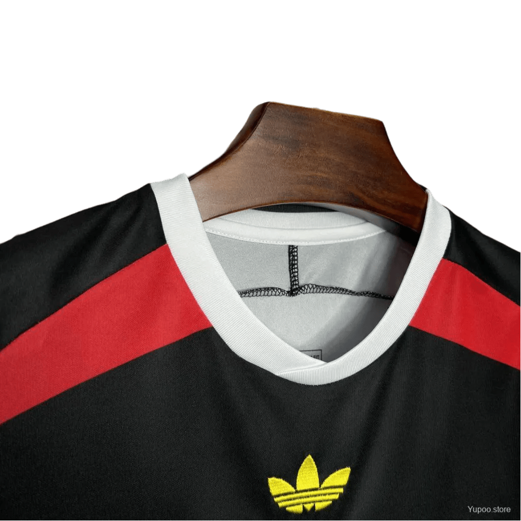 Germany soccer jersey black euro 2024 special edition tournament multicolor design
