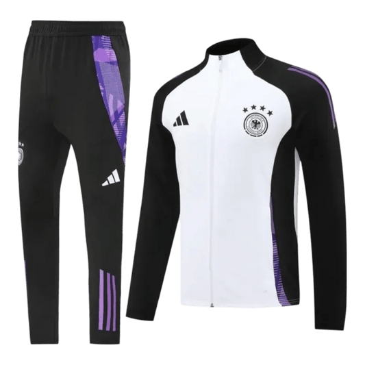 2024 Germany White Black Full Zipper Jacket + Long Pants | GoatGears Store - LEAKITS