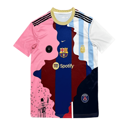 Messi all club mix jersey fan version barcelona psg miami argentina comfortable fit LEAKITS Store