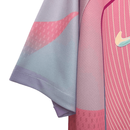 Barcelona pink football kit 2025 special pink grey Culers pride