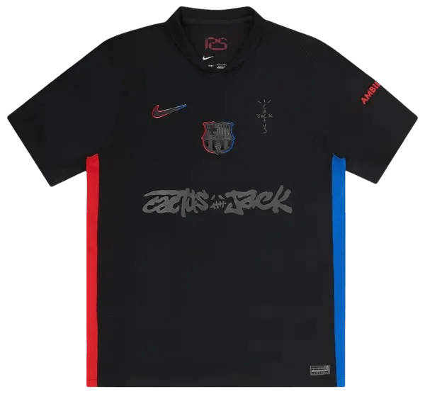 2025 Barcelona X Travis Black Away Special Jersey - Fan Version - LEAKITS