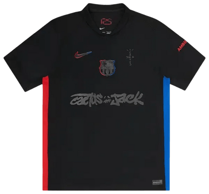 2025 Barcelona X Travis Black Away Special Jersey - Fan Version - LEAKITS