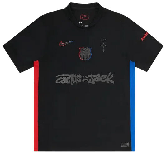 2025 Barcelona X Travis Black Away Special Jersey - Fan Version - LEAKITS