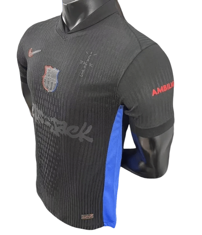 2025 Barcelona X Travis Black Away Special Jersey - Player Version - LEAKITS