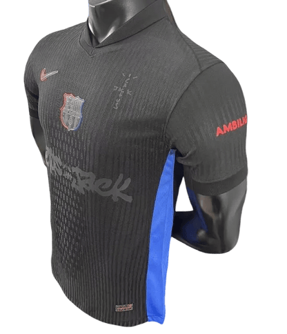 2025 Barcelona X Travis Black Away Special Jersey - Player Version - LEAKITS