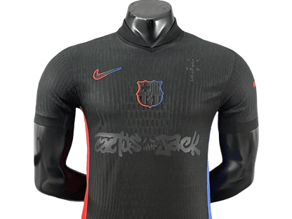 Travis scott barcelona jersey player version black away athletic collaboration excellence