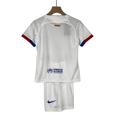 Barcelona Youth Jersey Away 2023/24 White - LEAKITS