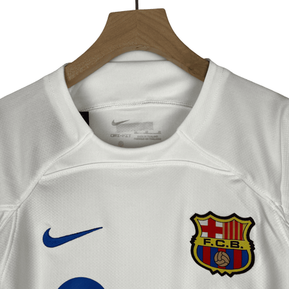 Barcelona Youth Jersey Away 2023/24 White - LEAKITS