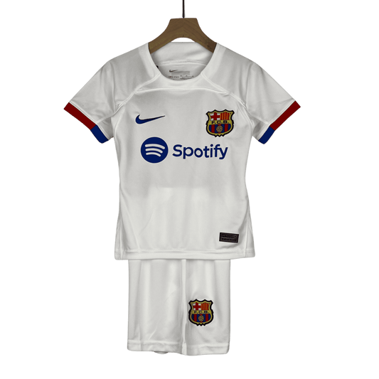 Barcelona Youth Jersey Away 2023/24 White - LEAKITS
