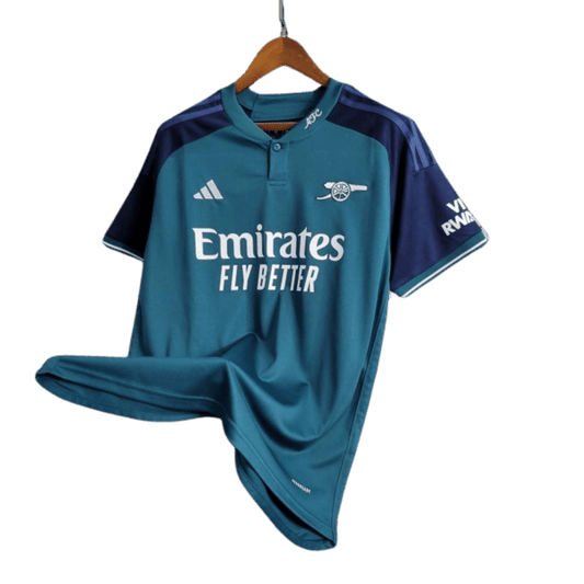 Arsenal jersey third 23/24 fan version turquoise blue accents emirates gunners LEAKITS Store