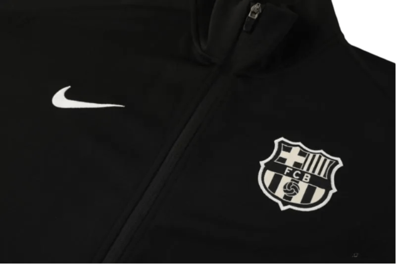 2024/2025 Barcelona Black Full Zipper Jacket + Long Pants | GoatGears Store - LEAKITS