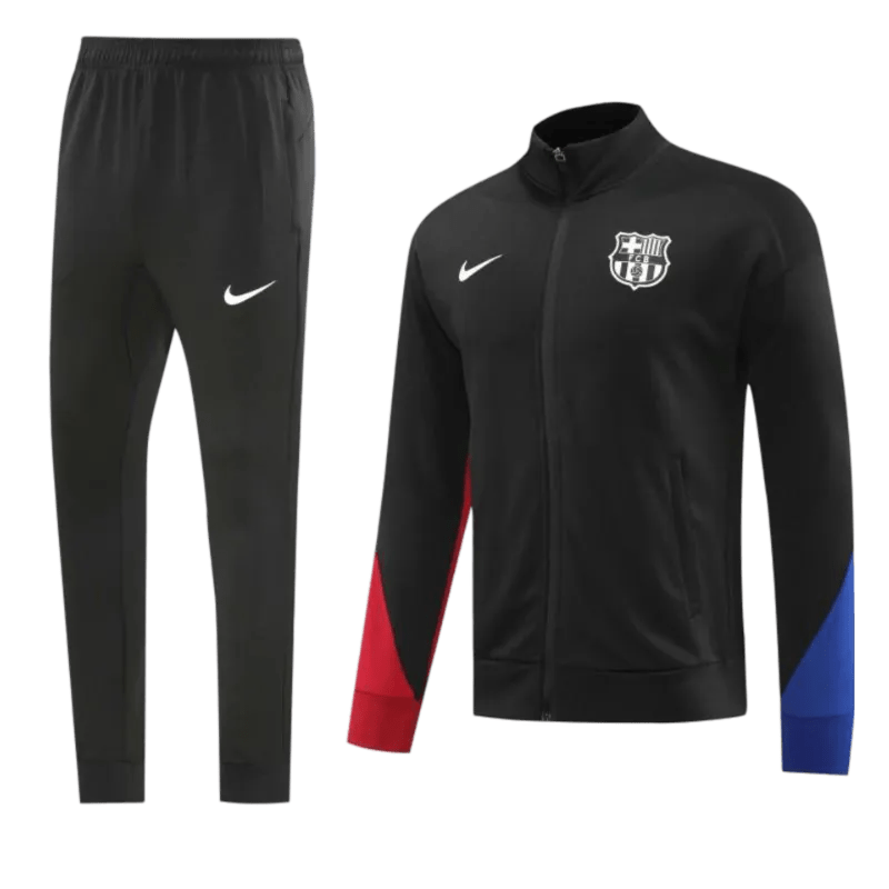 2024/2025 Barcelona Black Full Zipper Jacket + Long Pants | GoatGears Store - LEAKITS