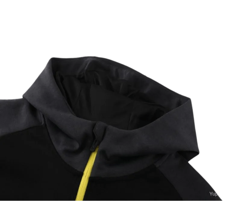 2024/2025 Borussia Dortmund Black Hoddie Full Zipper Jacket + Long Pants | GoatGears Store - LEAKITS