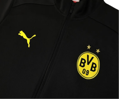 2024/2025 Borussia Dortmund Black & Yellow Full Zipper Jacket +Long Pants | GoatGears Store - LEAKITS