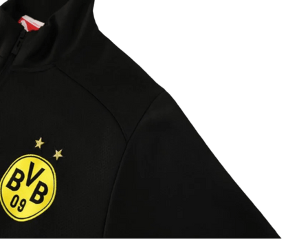 2024/2025 Borussia Dortmund Black & Yellow Full Zipper Jacket +Long Pants | GoatGears Store - LEAKITS