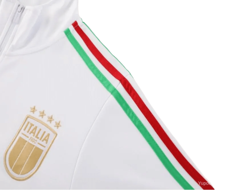 2024/2025 Italy White Full Zipper Jacket + Long Pants | GoatGears Store - LEAKITS