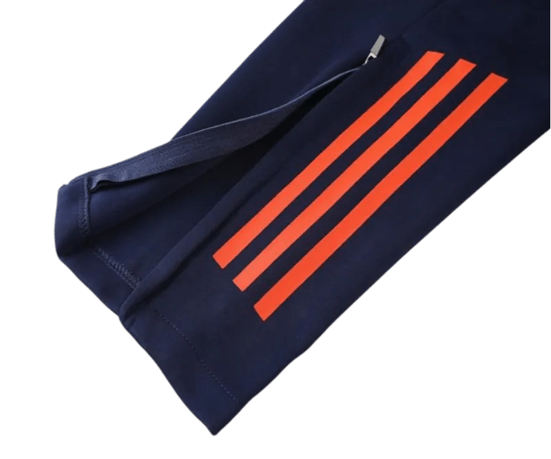 2024/2025 Newton Heath Navy & Orange Full Zipper Jacket + Long Pants | GoatGears Store - LEAKITS