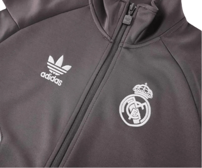 2024/2025 Real Madrid Grey Full Zipper Jacket + Long Pants | GoatGears Store - LEAKITS