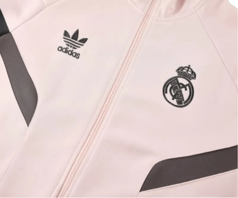 2024/2025 Real Madrid Light Pink Full Zipper Jacket + Long Pants | GoatGears Store - LEAKITS
