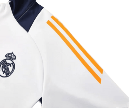 2024/2025 Real Madrid White Full Zipper Jacket + Long Pants | GoatGears Store - LEAKITS