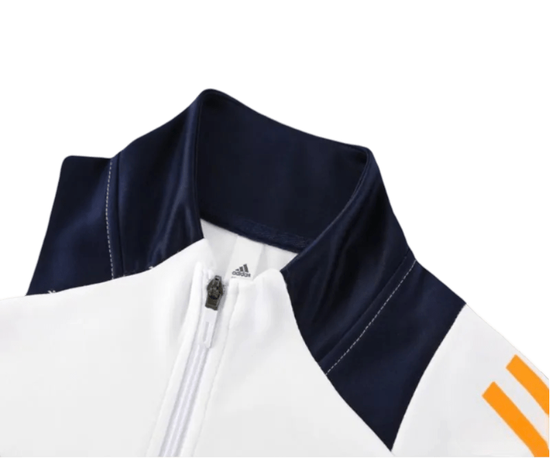 2024/2025 Real Madrid White Full Zipper Jacket + Long Pants | GoatGears Store - LEAKITS