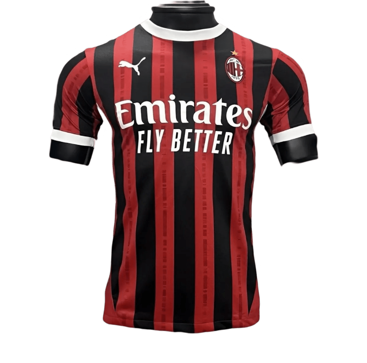 AC milan shirt 24/25 player version professional athletic traditional red black stripes LEAKITS Store