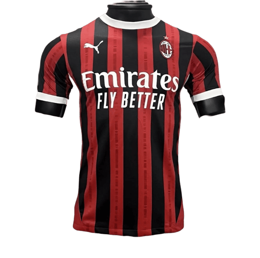 AC milan shirt 24/25 player version professional athletic traditional red black stripes LEAKITS Store