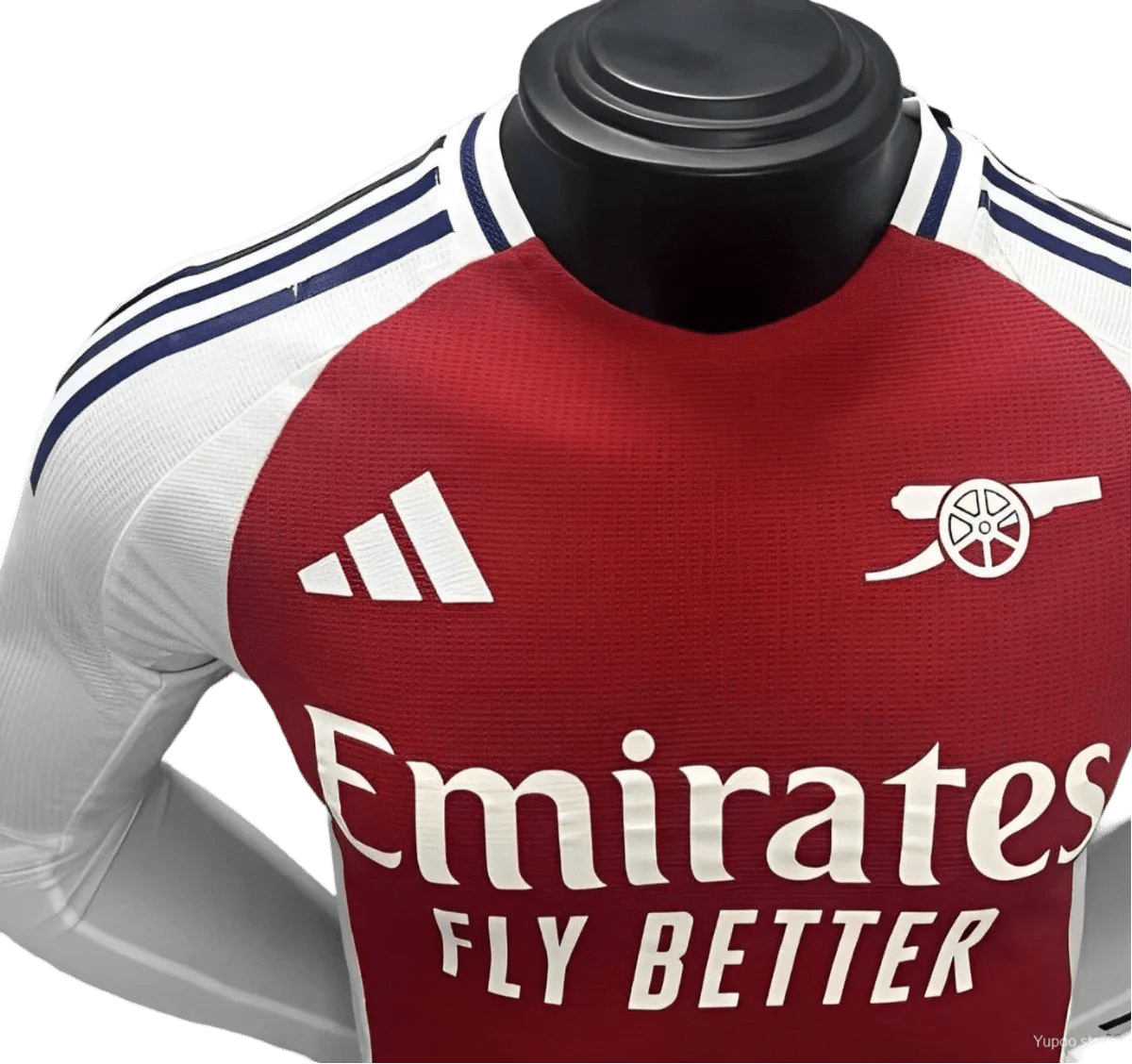 Long sleeve arsenal jersey home classic red body white sleeves authentic 
