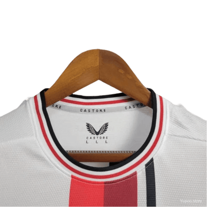 Bayer leverkusen away jersey 24 25 white cross excellence authentic construction heritage