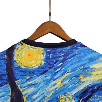 Ajax starry night jersey van gogh oil painting custom football jerseys