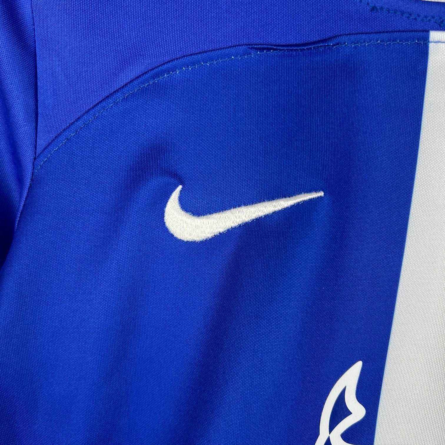 Kids Atlético Madrid jersey away blue white 23-24 split Colchoneros pride