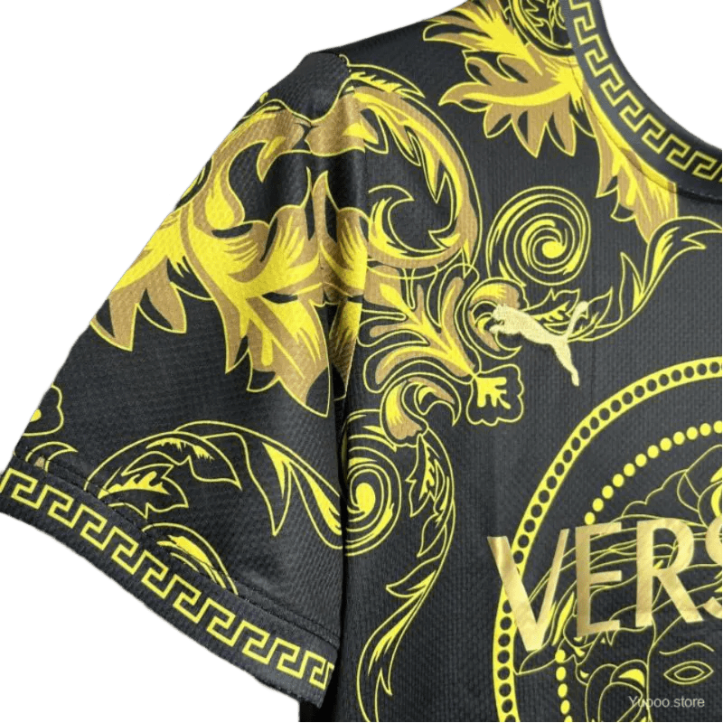 Italy versace jersey gold special edition luxury fashion azzurri heritage authentic