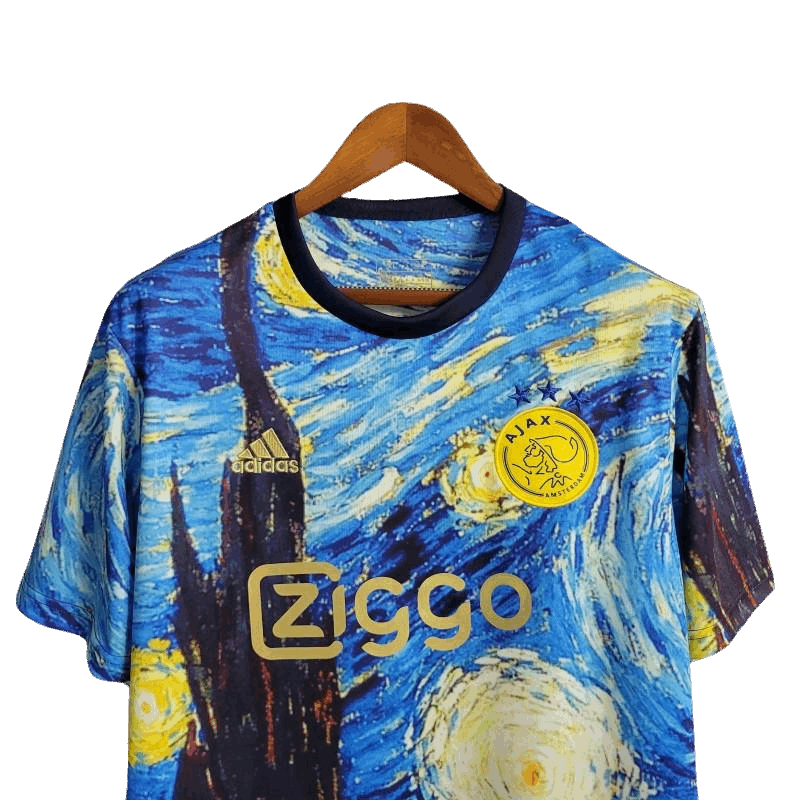 Ajax starry night jersey van gogh special edition oil painting design authentic