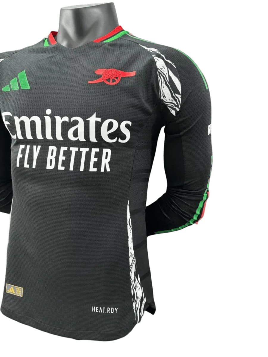 Arsenal jersey long sleeve away black 24 25 current season authentic design