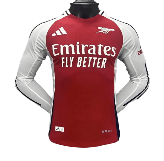 Arsenal soccer jersey long sleeve home classic red white sleeves heritage LEAKITS Store
