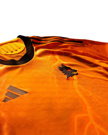 Roma orange jersey away fan version 25/26 orange design authentic construction heritage quality