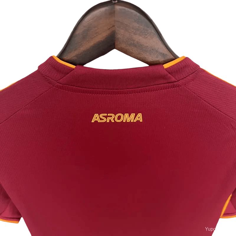 Roma fc jersey home fan version 25/26 red distinctive heritage design
