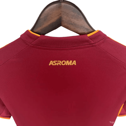 Roma fc jersey home fan version 25/26 red distinctive heritage design