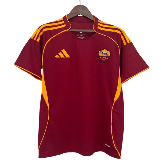 AS roma jersey 25/26 home fan version red yellow accents adidas future giallorossi LEAKITS Store