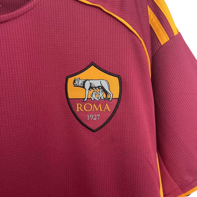 Roma red jersey home fan version 25/26 red design authentic construction heritage quality