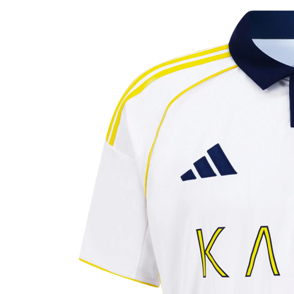 Al nassr white kit fan version 25/26 third white gold design authentic construction heritage